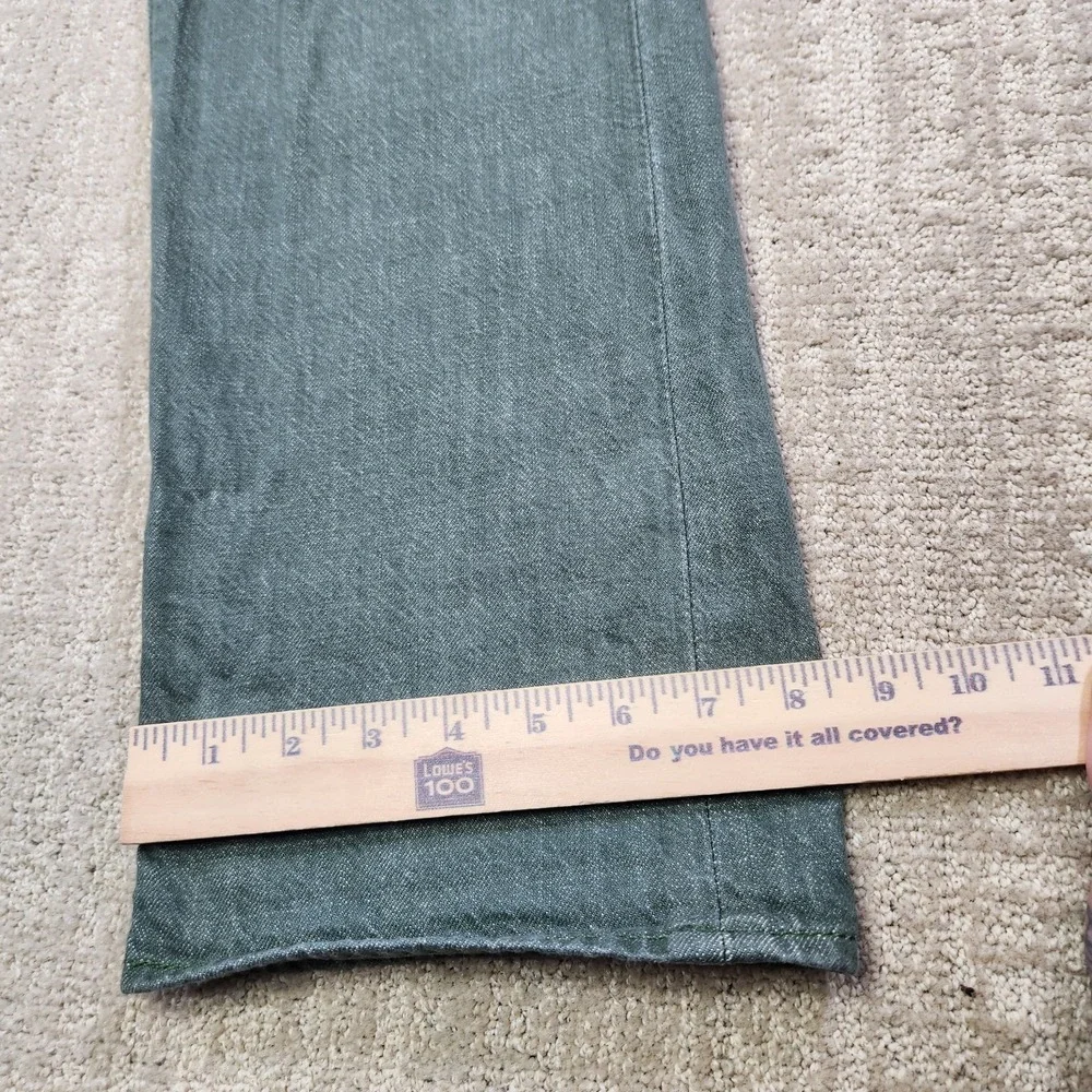 Levis 501 Jeans Men‎ 35x32 READ* White Oak Cone Denim Straight Button Fly Green